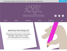 Tablet Screenshot of lindseymccaffrey.com